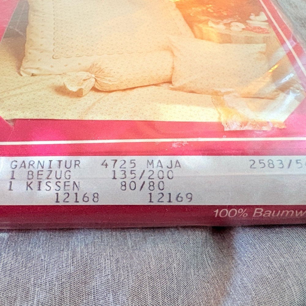 Rare New Old Stock Dierig Fleuresse - Duvet Cover and Square Pillow Case-2 Avail - Picture 8 of 8